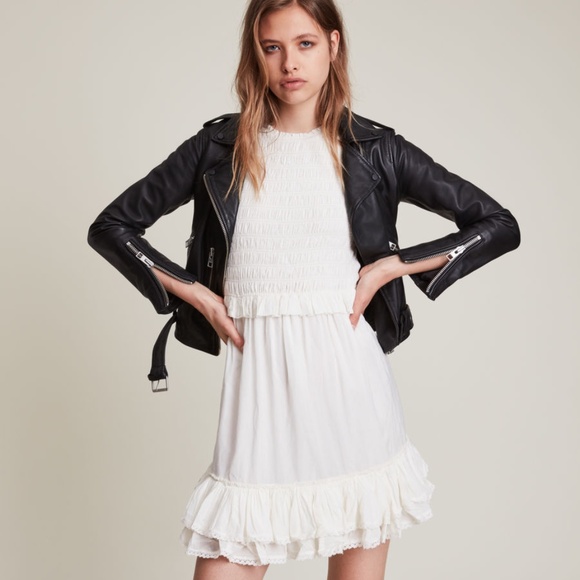 All Saints Dalby Leather Jacket - Picture 10 of 14